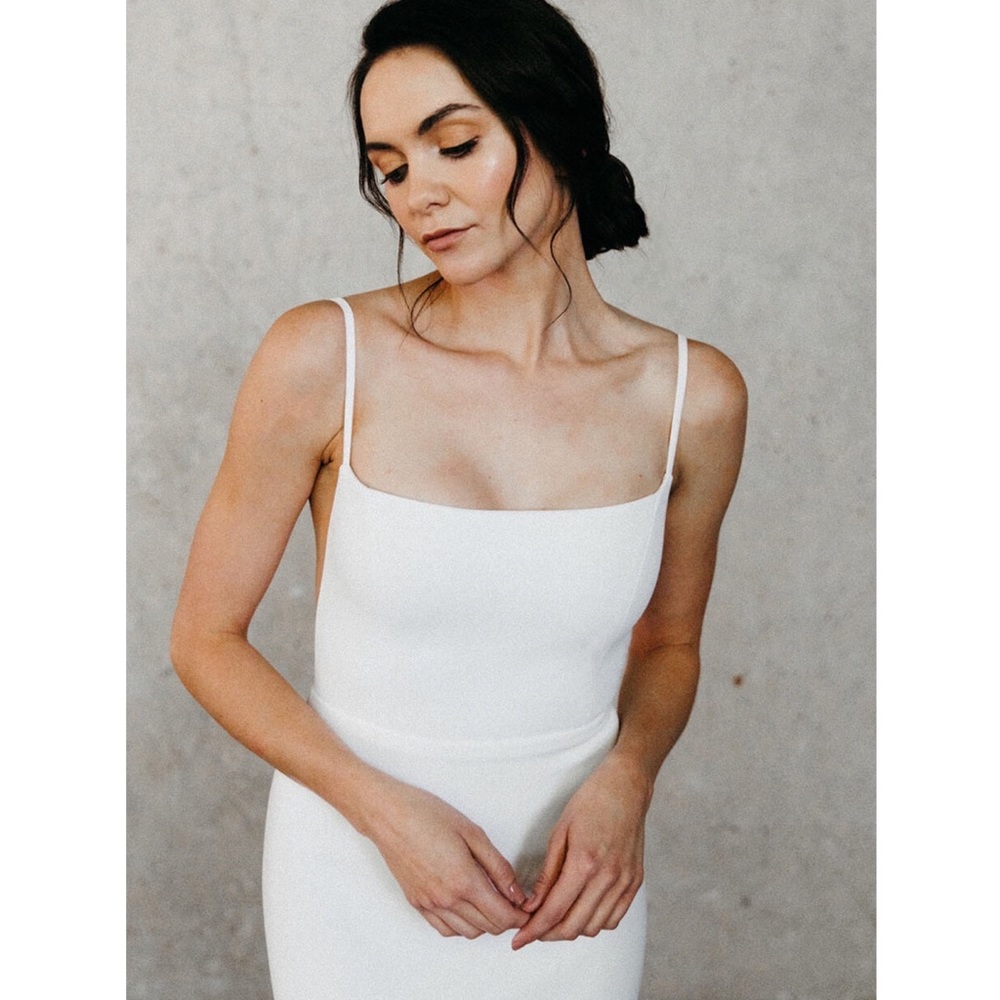 Alyssa Kristin Natalie Bridal Gown Crepe Wedding Dress